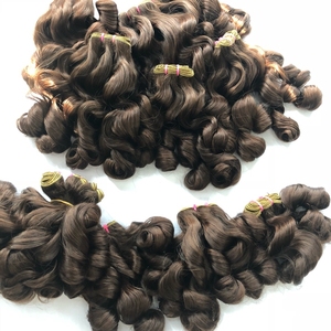 Tóc xoăn bó <span class=keywords><strong>Remy</strong></span> tóc con người trinh nữ lớn <span class=keywords><strong>Curl</strong></span> Máy đôi sợi ngang lớp biểu bì phù hợp siêu bouncy dệt - Product Image 2