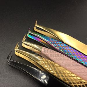 Pinzas de Volumen Ruso de Acero Inoxidable con Ángulo de 90 Grados, Antiestáticas, Duraderas, con Punta de Fibra de Precisión para Extensión de Pestañas - Product Image 6