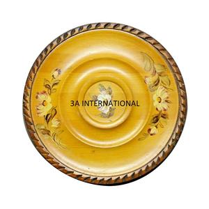 Plateau de service en bois pour la cuisine, utilisation dans les hôtels de luxe, restauration, plateau en bois, finition jaune, plateau de service alimentaire - Product Image 1