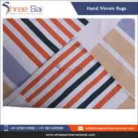 Tapis et carpettes géométriques modernes 100 % coton faits main, brodés, motif Kilim, lavables, disponibles en ensembles avec marque privée