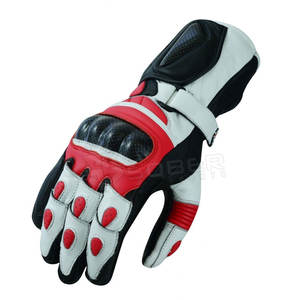Gants de moto Alpha Racing en cuir véritable unisexe, antidérapants, universels, pour le sport en plein air - Product Image 3