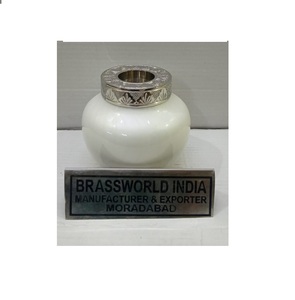 ALUMINIUM BOUGIE BLANCHE LUMIÈRE DE CRÉMATION URNE FUNÉRAIRE BRASSWORLD INDE - Product Image 1