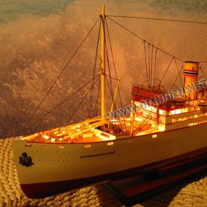 Freeboss-bateau en bois étanche et lumières, modèle d'artisanat, de haute qualité - Product Image 1