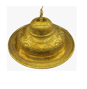 Vajilla de diseño superior, cuencos de Metal con fecha arábiga chapados en oro, mesa de latón macizo, cuencos de fecha de decoración - Product Image 3