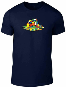 Camisetas cómodas con Rubix cube para hombre, ropa informal con impresión personalizada, servicio de personalización, 100% algodón - Product Image 6