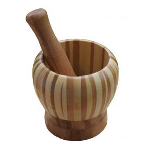 Natural Wood <b>Mortar</b> & <b>Pestle</b> Spice Use and Customized Size and Cheap Price with Round Shale and Unpolished - Product Image 5