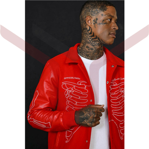 Chaqueta Deportiva Negra de Alta Calidad al por Mayor, Chaqueta Universitaria de Verano para Hombre con Bordado Personalizado Multicolor - Product Image 4