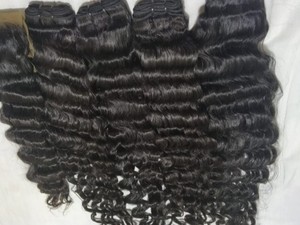 ผมเรมี่ลอนธรรมชาติขนาด8-40นิ้วผมเรมี่100% เครื่องทำจากมนุษย์แท้แผ่นด้านหน้าลึกผ้าสองชั้นมีสี1B - Product Image 4