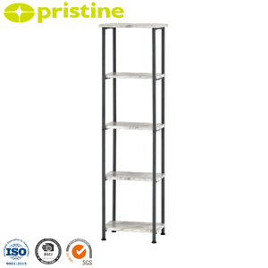 Modern 5-Tier Marble Pattern Glass <b>Corner</b> <b>Shelf</b> Direct Factory OEM Storage Organizer for Home Hotel Shipped Bathroom <b>Shelves</b> - Product Image 1