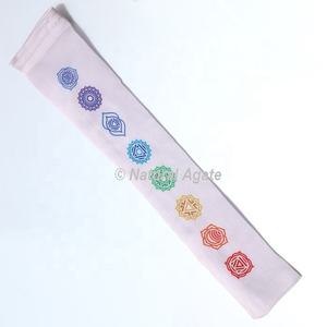 Varitas curativas para chakras, terciopelo, Color blanco, bolsa larga, 2 - Product Image 1