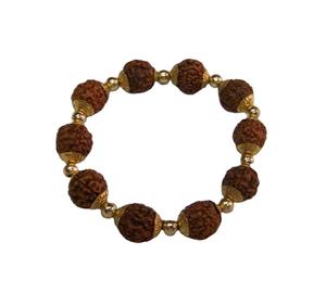 Pulsera de cuentas pulidas de arte popular de sándalo de la India - Product Image 1