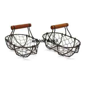 Iron Wire Mesh <b>Egg</b> <b>Basket</b> Black Powder Coated Decorative Handmade <b>Basket</b> Classic Stylish Wholesale Metal <b>Egg</b> <b>Basket</b> - Product Image 6