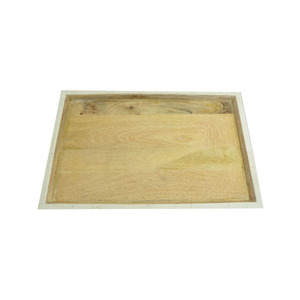 Plateau en bois manga antique fait main, meilleure vente, rectangulaire en bois, puce de bois, plateau de service de cuisine, accessoires de maison - Product Image 3