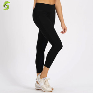 Leggings taille mi-haute pour le fitness et le yoga avec cordon de serrage sur le devant, respirants, antibactériens, design décontracté (toutes saisons) - Product Image 4