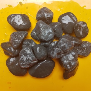 Unpolish Decorative Black Pebble <b>Stone</b> For Sale - Product Image 2