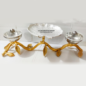 Cuenco con forma de hoja para decoración del hogar, cuenco de Metal de alta calidad para alimentos secos, ensaladera de mesa, nuevo - Product Image 2