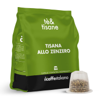Capsules de café Arabica compatibles (R)* - Mélange d'herbes gingembre et citronnelle - Torréfaction italienne - 50 capsules en boîte