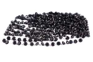 ราคาขายส่งอัญมณีสีดำธรรมชาติอัญมณีตัดเหลี่ยมเพชรพลอยกลมขนาด1.5มม. ถึง4มม - Product Image 4