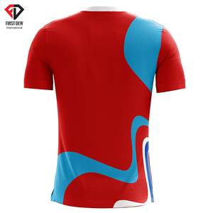 Maillot de football pour hommes, vêtements de sport, à Double coutures, à manches courtes, en Polyester, personnalisé, vert Sublimation, tendance, 100% - Product Image 6