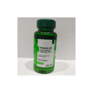 Comprimé de coléaliferol de vitamine D3 de qualité supérieure, nouvelle collection de compléments alimentaires certifiés, 5000IU - Product Image 1