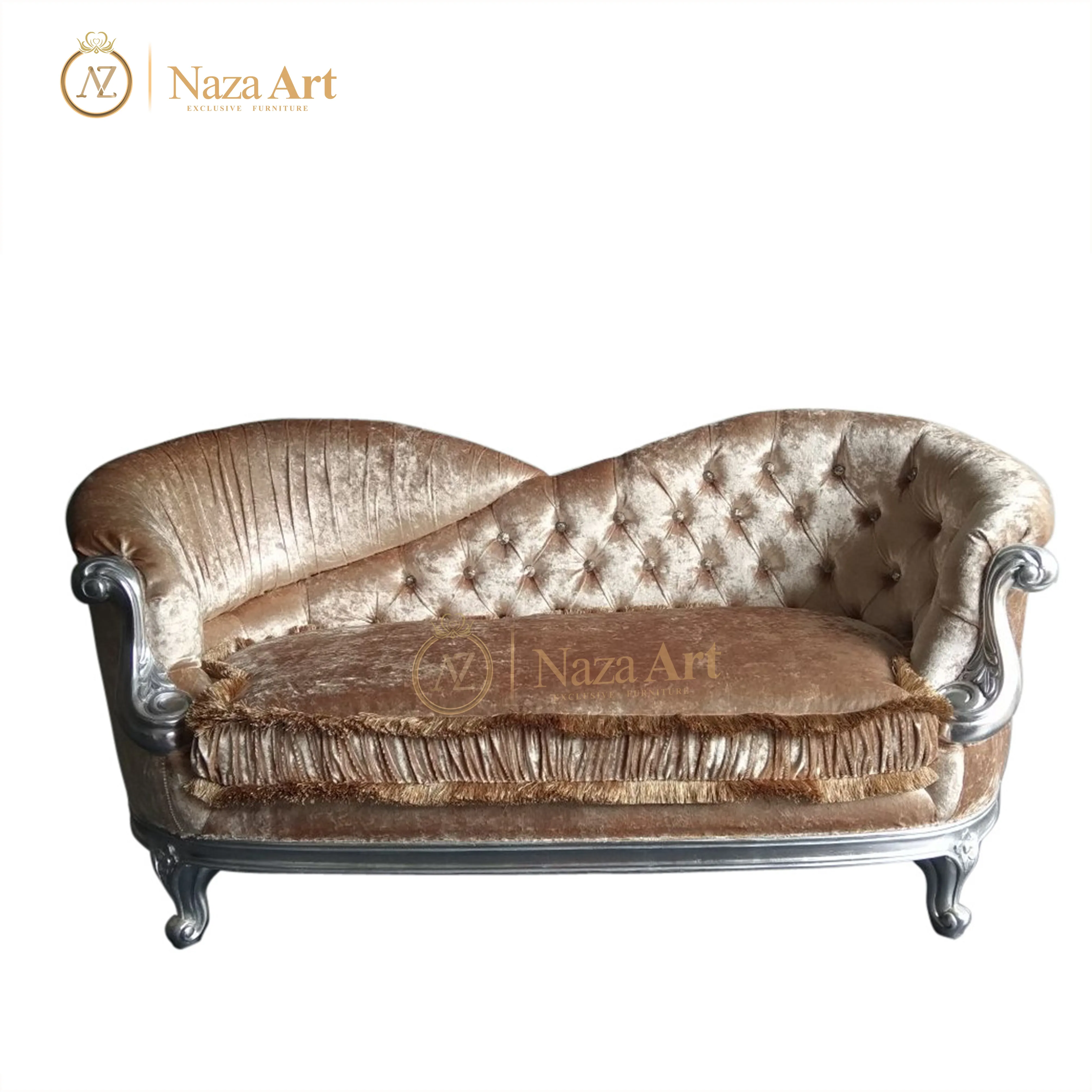 Comfortable Velvet Sofas Chair Chaise Lounge Furniture With Details Artistic Hand Carved Living Room Sofas