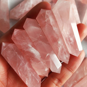 Cuenco de Cuarzo Rosa, Piedra Preciosa Natural, Piedra Curativa, Pirámide de Doble Punta, Cristal de Chakra, Proveedor Mayorista, Artículo de Regalo - Product Image 2