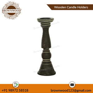 Candelabros de madera hechos a mano de alta calidad, Juego de 3 piezas, proveedor mayorista decorativo para el hogar para compradores a un precio asequible - Product Image 2