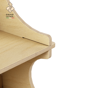 Espositore da banco in legno di qualità produzione EUROSUD Made in Italy betulla altezza 70 cm per negozi e supermercati - Product Image 2