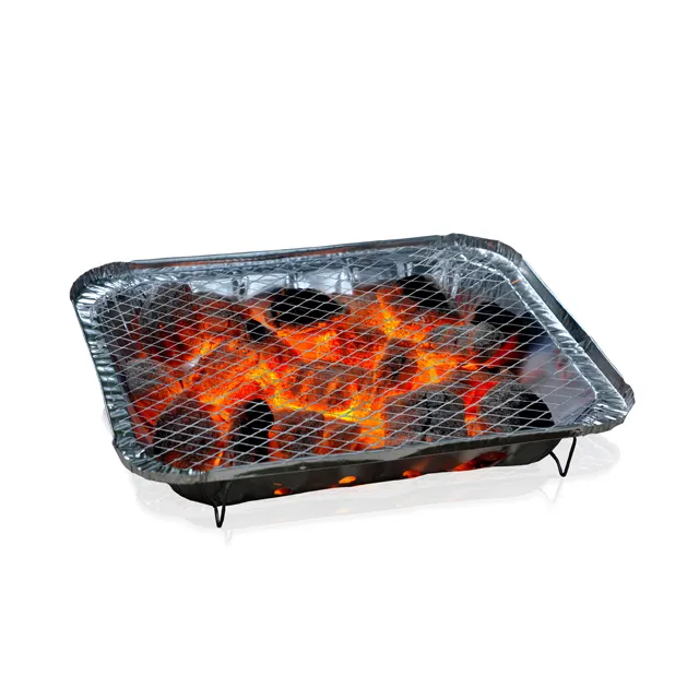 100% High Quality Coconut Shell BBQ Charcoal Briquette Disposable BBQ Grill By Black Pearl Sri Lanka