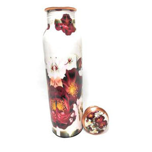 ขวดน้ำทองแดงสำหรับผู้ใหญ่ขวดทองแดงพิมพ์ลายสวยงามขวดทองแดงดีไซน์ทันสมัยสำหรับดื่ม - Product Image 1