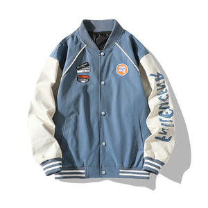 Veste bomber à col montant personnalisable avec broderie de logo, hiver, grande taille, vente en gros pour hommes - Product Image 3