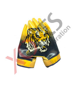 Guantes de Fútbol Americano para Receptor, Acolchados, Negros, con Cierre de Velcro Impermeable y Antideslizante para Deportes al Aire Libre - Product Image 3