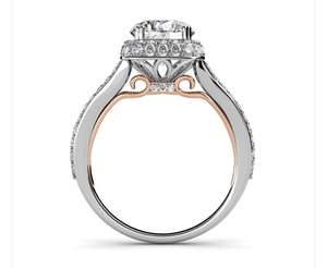 Anillo de Compromiso con Diamante Redondo Halo de 1.50 TCW en Oro de 14K |   Joyería Fina para Propuesta de Matrimonio, la Mejor Oferta en Joyería para Mujer - Product Image 3