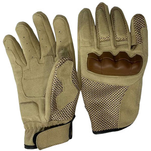 Guantes de Carreras de Cuero Completos con Diseño Transpirable de Malla, Cierre de Gancho y Bucle, Unisex, para Uso en Exteriores - Product Image 1