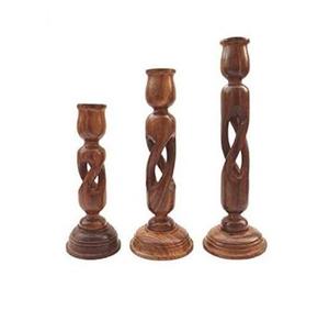 Nuevo diseño elegante hecho a mano, soporte de vela de pilar de madera, Metal plateado para decoración del hogar, ocasiones de Navidad y Pascua - Product Image 2