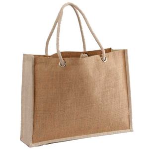 Factory Direct Custom Logo <b>Small</b> Jute Burlap <b>Drawstring</b> <b>Bag</b> for Shopping - Product Image 3