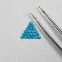 Meilleures ventes, prix le plus bas, pierres précieuses rondes en turquoise d'Arizona naturelle de 2 mm, cabochon, pierres précieuses calibrées en vrac, provenant du fabricant