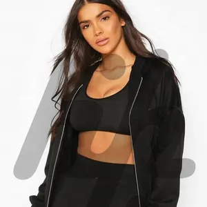 New Style Women Fit Zip Through Gym Hoodies Long Sleeves Custom Cheap Premium Women Hoodies Manufactured by Huzaifa Products OEM