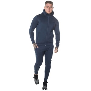 New Arrival Gym Active Athletic Slim Fit Men's Tracksuit With Front Zipper & Hood Men's Sweatsuit With Zip & Pockets - Product Image 5