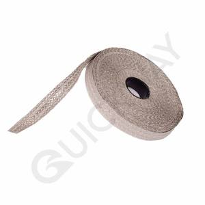 Venta al por mayor francés oro encaje trenza ajuste hecho a mano OEM Ceremonial trenzado encaje para prendas flecos ajuste - Product Image 2