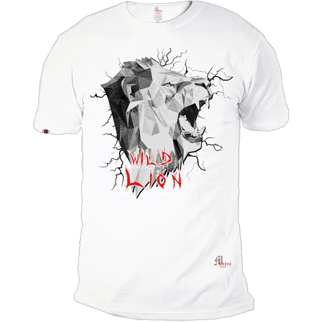 Camiseta ajustada para hombre, Camiseta 100% algodón, hecha en Italia, alta calidad, nueva colección, León
