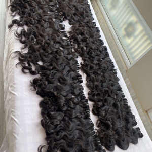 Mechones de pelo ondulado/rizado birmano sin procesar, 100% sin procesar, grado 12A, cabello humano virgen birmano, oferta - Product Image 3