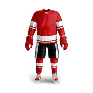 Nuevo estilo de entrenamiento uniforme de hockey sobre hielo impresión personalizada sublimación 100% poliéster adulto Club equipo ropa deportiva Hockey Jersey Set - Product Image 6