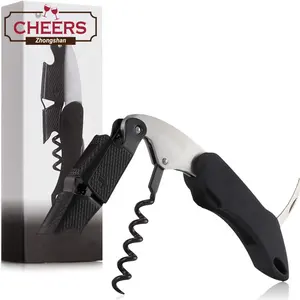 Waiter Corkscrew Manufacturer Vintorio Professional Waiters Corkscrew - Wine Key With Ergonomic Rubber Grip Beer Bottle Opener And Foil Cutter