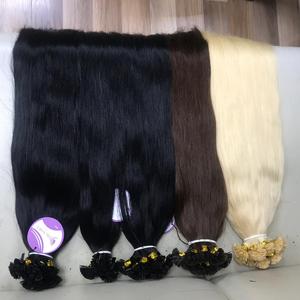 หนาปลายคู่วาด1กรัม/สาระ24นิ้วปลายแบนผม Remy 100% นามสกุลผมมนุษย์ - Product Image 4