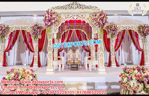 Mariage hindou papillon FRP Mandap Allemagne Royal papillon mariage fibre Mandap Nashville mariage indien papillon Look Mandap - Product Image 2