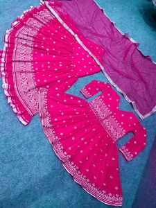 Impressive Women Special Occasion Wear Georgette <b>Fabric</b> Sharara Suit Wholesaler Price in Surat Gujarat for Cheap Rate - Product Image 3