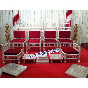 Chaises mandala en bois de style indien traditionnel, chaises mandala pour mariage, fait à la main, Sankheda, - Product Image 1