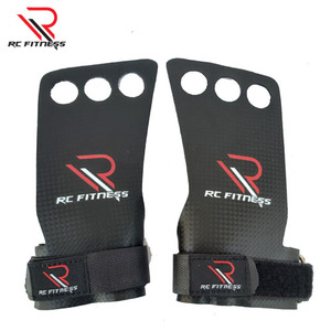 RC Fitness Wear <b>Gymnastics</b> <b>Grips</b> Great Pull-ups Weight Lifting 3 Hole for Carbon Leather Gym Hand <b>Grip</b> ARMS Lightweight - Product Image 3