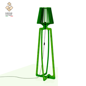 Lampada da terra in legno naturale made in italy con sistema ad incastro per soggiorno. Betulla 12mm design di WLLALLA - Product Image 6